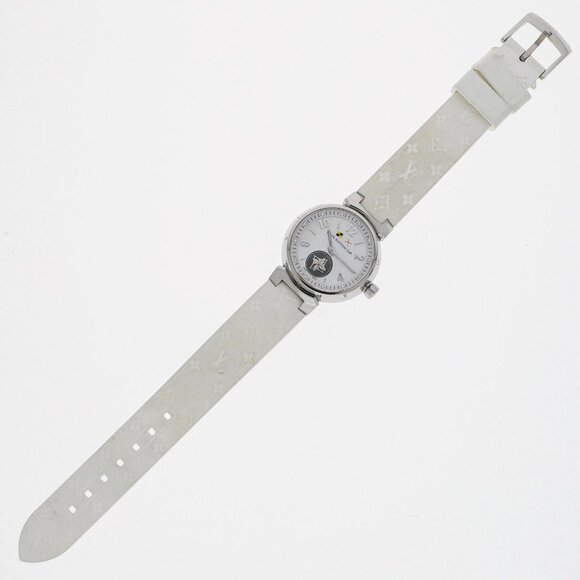 LOUIS VUITTON Watches Q12M0 Stainless Steel/rubber Quartz - Picture 1 of 12